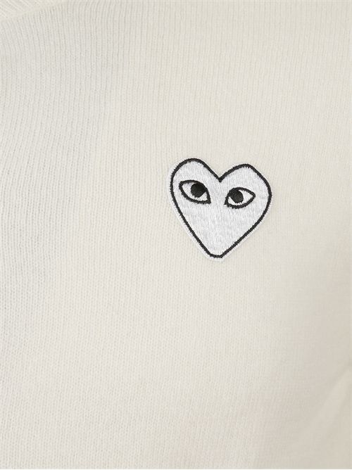 Cardigan with logo COMME DES GARÇONS PLAY | AXN0650513NATURAL